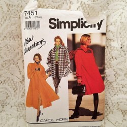 7451 BUTTON FLARE SWING LINED COAT 3 LENGTHS PATTERN PTE-XL 6-24
